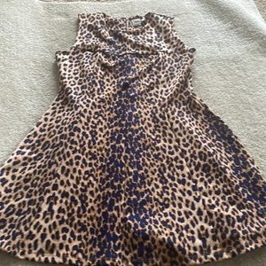 Worn once ASOS leopard dress with dark, navy blue and black pattern